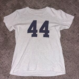 Brandy Melville Gray Tee with Navy Print